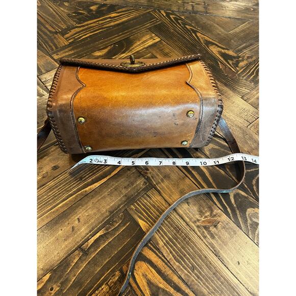 VTG Joo Kay Hand Tooled Western Cowgirl Festival Aztec Grunge Boho Leather Twee - Picture 5 of 16